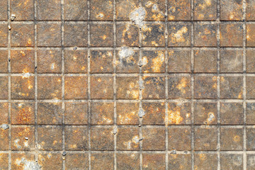 Old Weathered Patterned Rusty Metal Plate