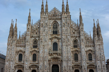 Fototapeta na wymiar Italy, Milan, 13 February 2020, view of the Duomo before the arrival of the CORONA VIRUS