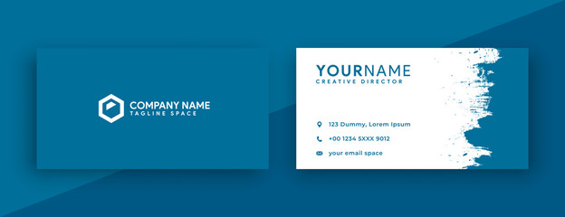 modern business card design. blue business card design . new 2020 color trend , mosaic blue business card template color