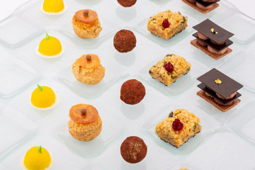 Mini desserts for outdoor catering, for holidays and ceremonies, for restaurant, menu
