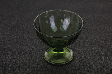 Empty glass bowl
