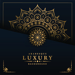 Modern luxury ornamental mandala background with arabesque pattern arabic
 islamic east style.decorative mandala for print, poster,
 cover, brochure, flyer, banner