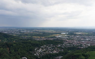 Blick auf Bensheim - Landschaft an der hessischen Bergstrasse
