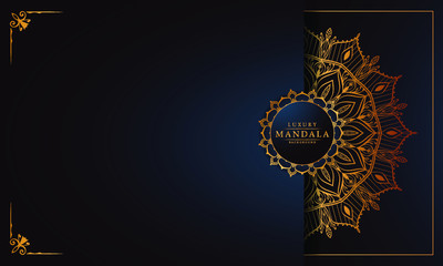 Luxury mandala background with golden arabesque pattern arabic islamic east style.decorative mandala for print, poster, cover, brochure, flyer, banner