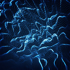 Abstract vector background. Futuristic style card. Elegant background for business presentations. Lines, point, planes in 3d space.