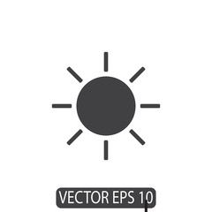 Sun Line Icon Design Vector, Template