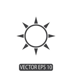 Sun Line Icon Design Vector, Template