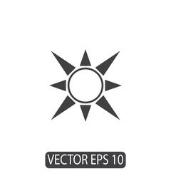 Sun Line Icon Design Vector, Template