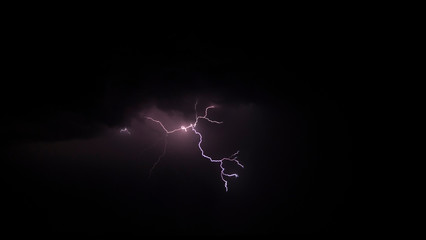 Lightning bolts , storm