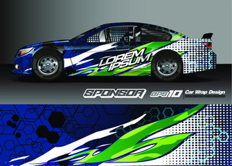 abstract background vector for racing car wrap design and vehicle livery 
