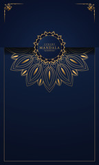Luxury mandala background with golden arabesque pattern arabic islamic east style.decorative mandala for print, poster, cover, brochure, flyer, banner