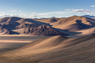 Fototapeta na wymiar Typical view of Mongolian landscape. Mongolia steppe, Mongolian Altai