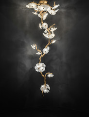 Fototapeta na wymiar glass chandelier in a modern interior, chandelier flower