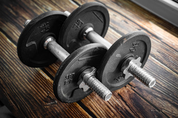 Naklejka premium sports equipment for physical exercise collapsible