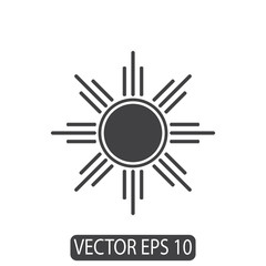 Sun Line Icon Design Vector, Template