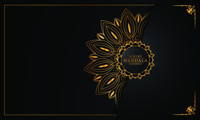 Luxury mandala background with golden arabesque pattern arabic islamic east style.decorative mandala for print, poster, cover, brochure, flyer, banner