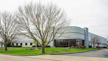 Convex Corner Gray Commercial Building
