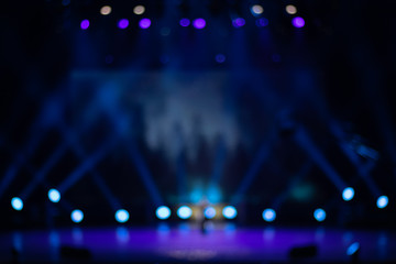 Plakat Blur texture and defocus, background for design. Stage light at a concert show.