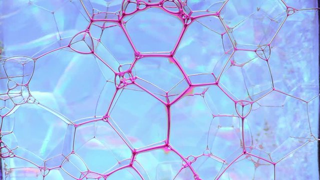 Beautiful bubbly pattern with opink ink flow