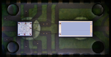 Extreme close up of silicon light detector