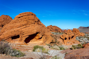 Fototapeta premium las Vegas, Arizona,USA - 2020/01/04 - winter trip to Valley of Fire National Park