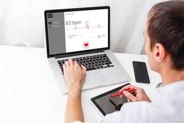 Online medical consultation and Telemedicine. Online doctor medical concepts.