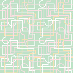 Maze grid interlocking lines pastel vector repeat