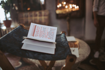 The book of prayers in the Orthodox Christian Russian Church.
