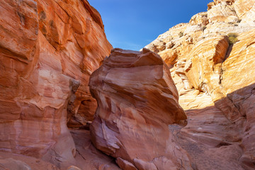 las Vegas, Arizona,USA - 2020/01/04 - winter trip to Valley of Fire National Park