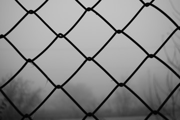 Fototapeta premium metal mesh fence