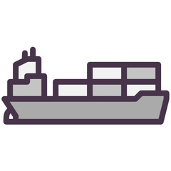 Container ship icon