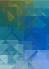 Overlapping design with triangles background. Abstract geometric wallpaper. Geometrical colorful triangular shapes.