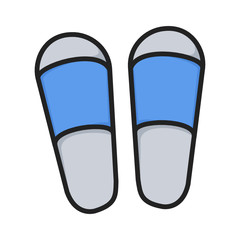 gray flip flops