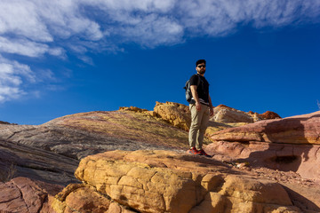 las Vegas, Arizona,USA - 2020/01/04 - winter trip to Valley of Fire National Park