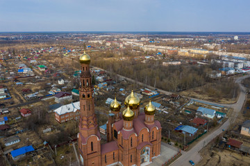 View of the Church of the Resurrection of Christ in the city of Vichuga, Ivanovo Region.