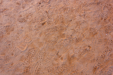 footprints texture las Vegas, Arizona,USA - 2020/01/04 - winter trip to Valley of Fire National Park