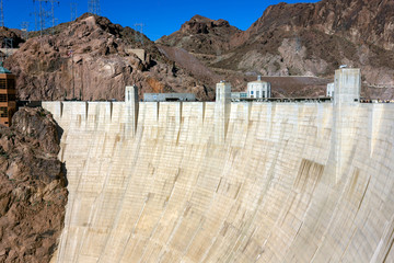 Las Vegas, Arizona,USA - 2020/01/04 - winter trip towards Hoover Dam