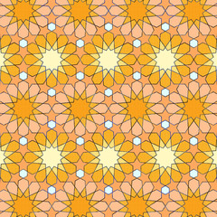 Gorgeous ornamental pattern with colorful background