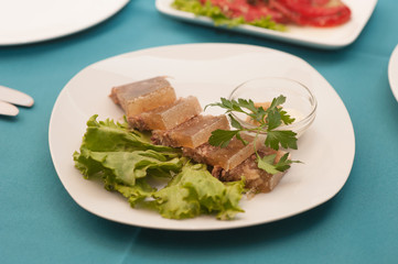 pork chop with salad