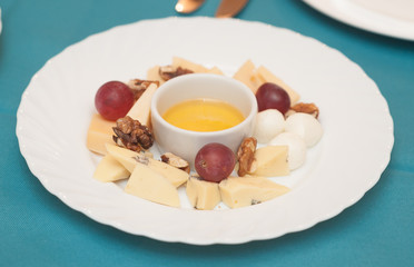 breakfast with eggs and cheese
