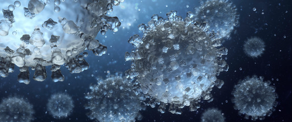 Virus coronavirus Covid-19 3D illustration