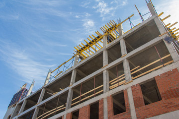 Modern multi-storey construction site
