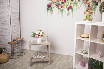 Bright interior in the photo Studio. Many beautiful details in the interior.