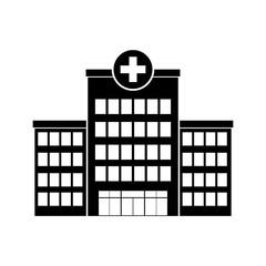 Hospital icon isolated on white background, Vector illustration