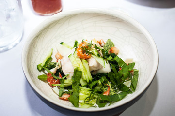 vegetable salad with feta cheese