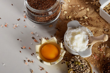 ingredients for baking homemade dough