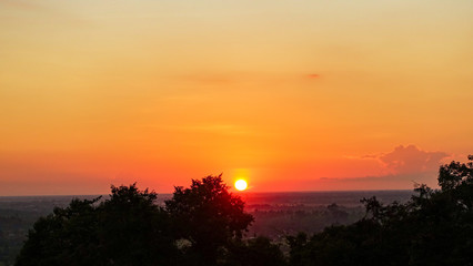 sonnenuntergang ankor wat