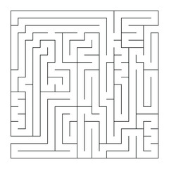 Abstract maze labyrinth with entry and exit	