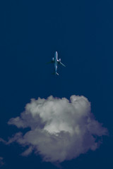 Fototapeta na wymiar plane in the sky