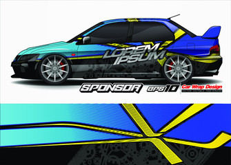 abstract background vector for racing car wrap design and vehicle livery 
